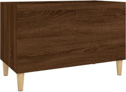 Platenspeler Meubel - LP-kast - Platenspelerkast - Draaitafelstandaard - Platenspelerstandaard - Vintage Displayplank - Bruineiken — thumbnail 4