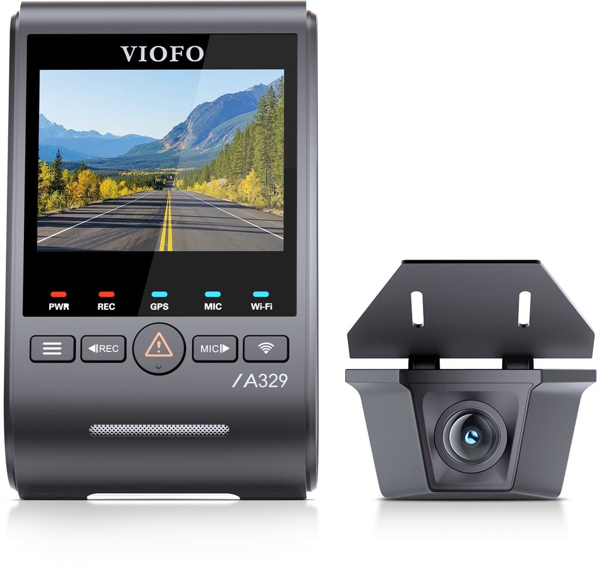 VIOFO A329SW 2CH - 4K 60FPS Dashcam - Inclusief CPL filter en waterdichte achtercamera - 2025 — afbeelding 1