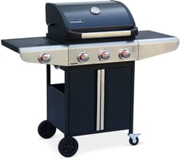 sweeek - Gasbarbecue 3 branders + 1 zijbrander met zijplanken en thermometer - bazin 3 — thumbnail 1