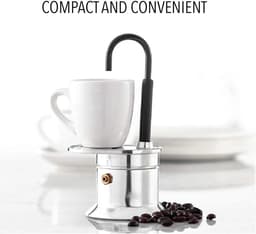 Hob Single Spout Espresso Maker - Single Tube Moka Pot 1 Cup 50ML - Aluminium Koffie Maker voor Buitenfeesten en Reizen — thumbnail 3