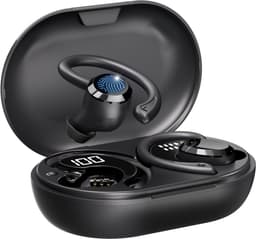 EDSYS Sport Oordopjes Draadloos - Oortjes Draadloos Bluetooth - Bluetooth Oordopjes - Draadloze Hardloop Oortjes - Sport Oortjes - In-Ear Oordopjes - Noise Cancelling - Waterdicht - USB C Oortjes - Zwart — thumbnail 1