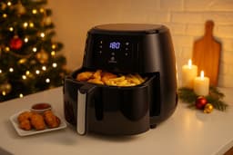 Daily Home heteluchtfriteuse 6 liter digitaal display PFAS-vrij zwart. — thumbnail 2