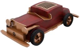 Retro Car Bluetooth Speaker - Vintage Auto Design - Bluetooth 5.3 - FM Radio - 5W - USB-C - TF-kaart - USB - AUX - Houtlook — thumbnail 4