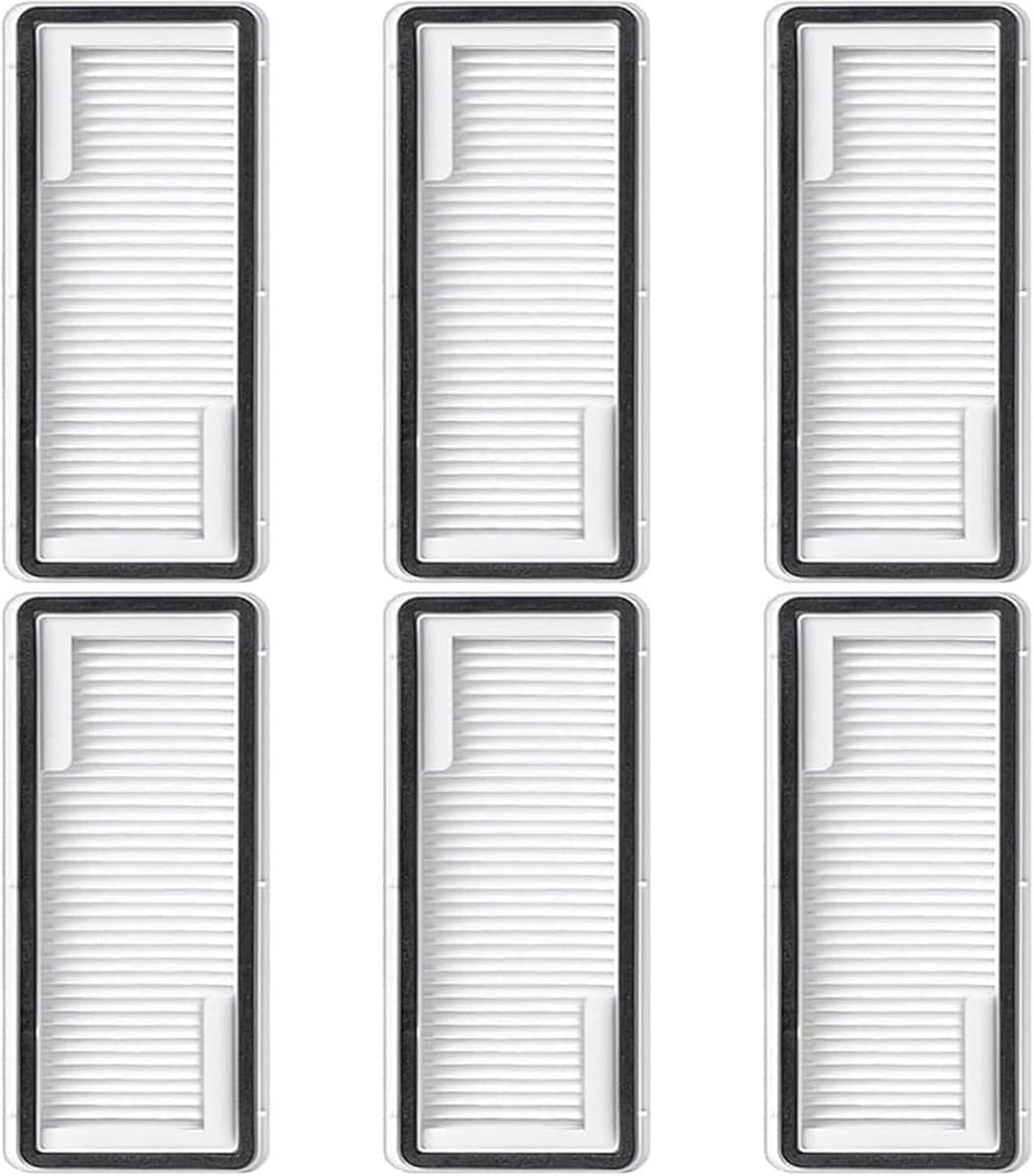 Filter - 6 stuks - geschikt voor Narwal Freo X Plus robotstofzuiger - accessoires vervangingsonderdeel - Wit — afbeelding 1