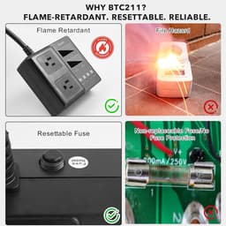 Digitale Thermostaat met Outlet voor Verwarming en Koeling - Temperatuurregelaar Plug and Play — thumbnail 3
