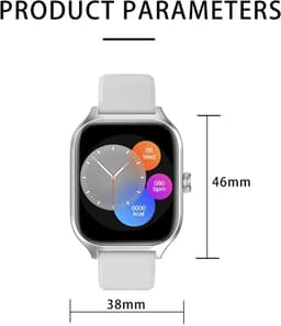 Sjika - Max Smartwatch – Inclusief Hoesje + Screen Protector – ECG, Bloeddrukmeting, SpO2, Hartslag & Slaapmonitor – Fitnesshorloge Voor Android & iOS – Multisport Modes - Zwart - Voor mannen en vrouwen - Perfect cadeau — thumbnail 2