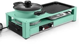 Carinova- 3-in-1 elektrische grills - hot pot - rookloze barbecue -multi-fornuismachine-elektrische antiaanbakpan -220V EU-stekker-elektrische schotel — thumbnail 2