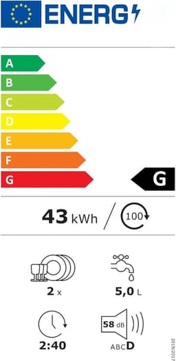 AMA® Mini Vaatwasser - Tafelvaatwasser - Vaatwasser - Wit - 43.5x43.5x44cm — thumbnail 5