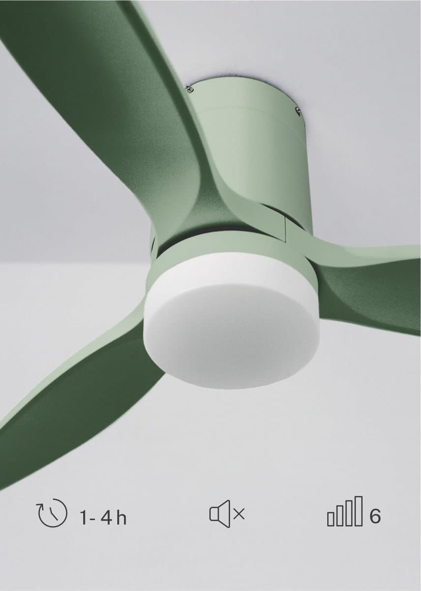 Plafondventilator met afstandsbediening en timer - 132 cm, 40 W, 6 snelheden, 3 lichttemperaturen — afbeelding 1