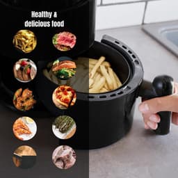 RVV® Mini Airfryer - Airfryermand - Heteluchtfriteuse - Zwart 28cm x 29cm x 37cm — thumbnail 4