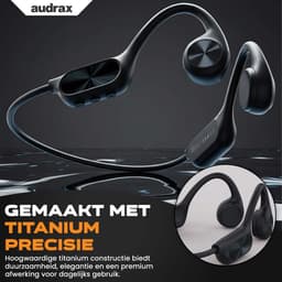 Audrax® Pulse - Bone Conduction - Sport oordopjes - Open ear sporthoofdtelefoon - Hardlopen - Oortjes draadloos - 10 uur batterijduur - Sport — thumbnail 4