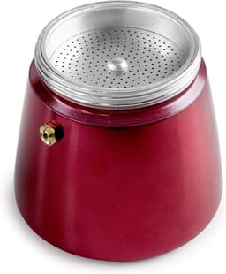 Moka Express Koffiezetapparaat Rood - 2 Kops Percolator voor Inductie en Alle Fornuizen - 100 ml — thumbnail 2