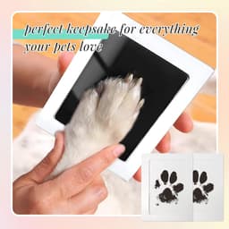 2 stuks - Baby handafdruk - Baby voetafdruk - Inktafdruk - Incl. 2 Witte Kaartjes - Babyshower Cadeau - Stempelkussen voor baby handafdruk - Kat- / Hondenafdruk Inclusief beschrijving Engels - Maat S (12.5x8cm) - Zwart — thumbnail 3