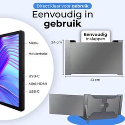 White-Label® Portable Monitor - Draagbare Scherm - Uitbreider - Full HD — thumbnail 2