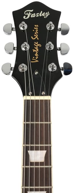 Elektrische Gitaar - Single Cut - Voor Beginners - 2 Humbuckers - Linde Body - Black - Vintage Series — thumbnail 3