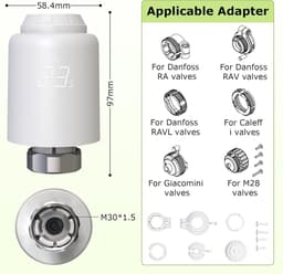 Slimme Radiatorknop set van 3 met App Bediening en Timerfunctie — thumbnail 3