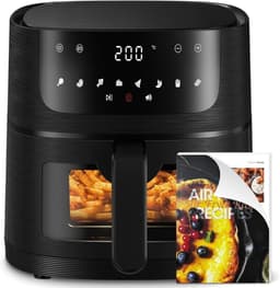 Airfryer - Hetelucht friteuse - 4 liter - 70 tot 200 graden - 1350 watt - Zwart — thumbnail 1