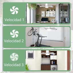 Plafondventilator E27 met Verlichting – Ventilatorlamp met Afstandsbediening – Compact & Stil – LED Lamp met Koelfunctie voor Slaapkamer & Woonkamer — thumbnail 5
