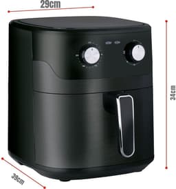 SAVI® Airfryer xl - Airfryer xxl - Heteluchtfriteuse - Zwart- 38cm x 29cm x 33cm — thumbnail 4