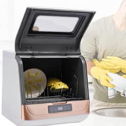 Compacte Vaatwasser - Tafelmodel Reiniger - Snelle Schoonmaak - Installatievrij Apparaat - Voor 4-6 Personen - Gebroken Wit — thumbnail 1