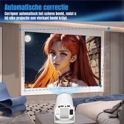 DYNA® Draagbare beamer - Beamer - Projector - Mini Beamer - Wit - ‎‎22cm x 14cm x 12cm — thumbnail 3