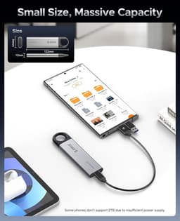 Externe SSD 2TB USB 3.2 Gen2 Hoge Snelheid tot 1000MB/s Draagbare Opslag — thumbnail 5
