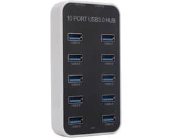 Aangedreven USB Hub - Poorten Uitbreider - Meer Apparaten - 10 Poorten 5Gbps - 121 Gram