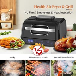 Seth Select Elektrische heteluchtfriteusegrill, Grill, Hetelucht Friteuse, Airfryer, 8-in-1 met een capaciteit van 6 liter, Aanraakbediening — thumbnail 3