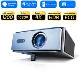 Mini Beamer - Projector - Digitale Beamer - Draagbaar - Smart TV Projectors - 1080P - 4K Full HD - Met Elektrische standaard - 1200ANSI - 130W - Android System - EU-stekker — thumbnail 2