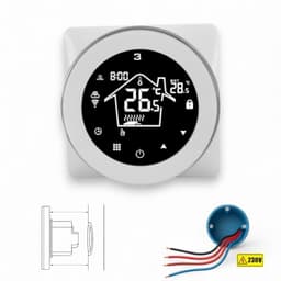 Slimme inbouw thermostaat | CV | Touchscreen | Tuya Smart Life & Google Home Alexa | Wit | 230V bedraad — thumbnail 1
