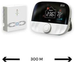 Thermostaat | Draaiknop WiFi Tuya incl. RF-ontvanger | Voor CV & elektrische verwarming | Zwart/Grijs — thumbnail 1