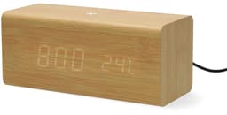 Nedis Wekkerradio - LED - FM - Snoozefunctie - Slaaptimer - Dubbel Alarm - Hout — thumbnail 2