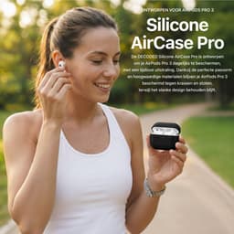 DECODED Siliconen AirPods Hoesje - Geschikt voor AirPods Pro 3 - Soft Touch Silicone - Ondersteund Draadloos Opladen - Valbescherming - Zwart — thumbnail 4