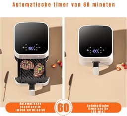 SAVI® Mini Airfryer - Airfryer - Heteluchtfriteuse - Compact - Wit - ‎26cm x 21cm x 28cm; 3 kg — thumbnail 5