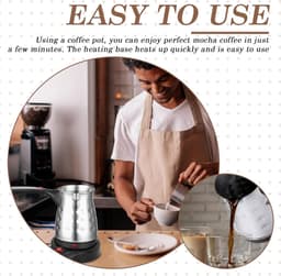 Ynkkvre - Turkse koffiemachine - elektrische koffieketel 500 ml - RVS - geschikt voor Turkse koffie en espresso - draagbaar en geschikt voor reizen — thumbnail 3