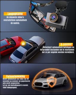 MIRA® Dashcam Voor en Achter - Dashcam - Dashcam Voor Auto - Zwart -‎ 4cm x 9cm x 6cm — thumbnail 5