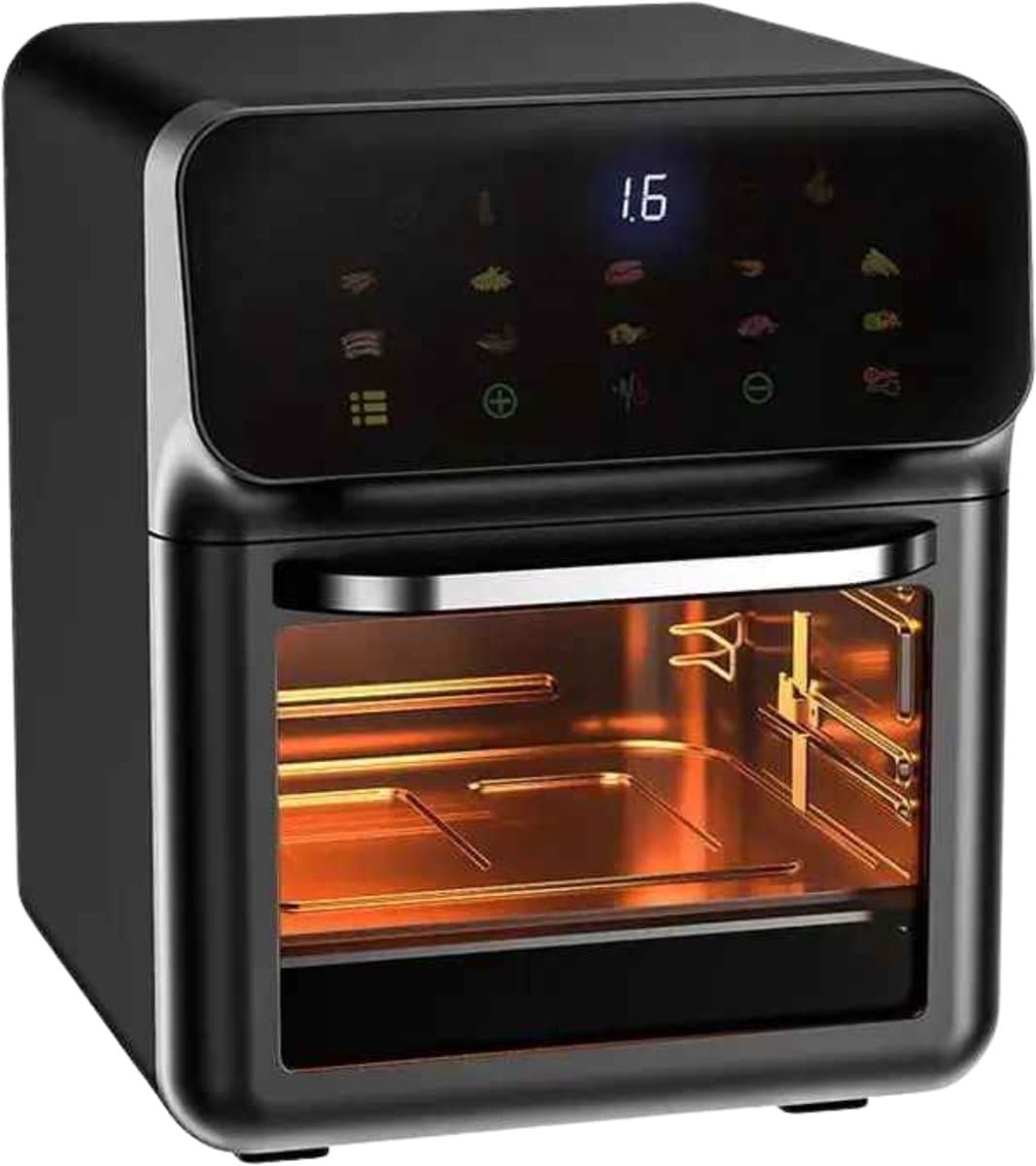 10L XXL Airfryer met Kijkvenster – Digitale Heteluchtfriteuse 360° Luchtcirculatie – Olievrij Frituren, Bakken & Grillen – Multifunctionele Airfryer Oven EU — afbeelding 1
