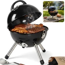 Cheqo® Kogelbarbecue - Houtskoolbarbecue - Houtskool Bbq - Kogel Bbq - Kolenbarbecue - Kogelgrill - Ronde Barbecue - Ronde Bbq - Barbecue Met Deksel - Houtskoolgrill - Draagbare Houtskool Bbq - Draagbare Barbecue — thumbnail 1
