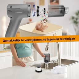 Mini Stofzuiger Draadloos - Kruimeldief - Auto Stofzuiger — thumbnail 4