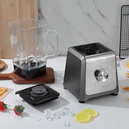 Staande Blender 1.6L -6 Messen voor IJs & Smoothies - Glazen Kan |-Keukenmachine voor Sappen, Soepen & Sauzen — thumbnail 2