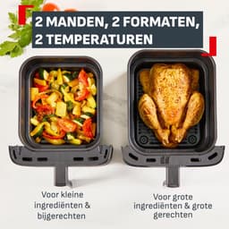 Tefal Easy Fry Crispy Stack EY7528 - Dubbele Airfryer - 10L - EvenFry Technologie - 40% Ruimtebesparing - Voor 6 Personen — thumbnail 4