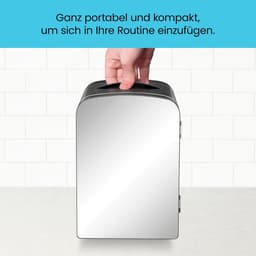 Mini Koelkast met Spiegel 4L Zwart – Draagbare Skincare Koelkast – Koelen & Verwarmen – 12V/220V – Cosmetica & Make-up — thumbnail 3