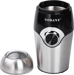 Sokany, Elektrische Koffiemolen 150W Capaciteit 50g, Zwart / Zilver — thumbnail 4
