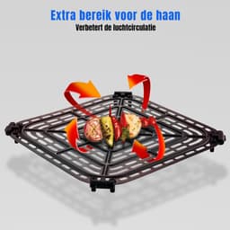 Zyrex® Mini airfryer - Airfryer - Airfryer klein - Wit - ‎ ‎40cm x 33cm x 33 cm — thumbnail 3
