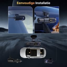Dashcam - 4K HD - 64GB - Voor auto - Voor en Achter Camera - G-Sensor - Timelapse Functie - Dual Dashcam — thumbnail 2