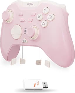 PXN P5 - Draadloze Game Controller - Trillingsfunctie - USB & Bluetooth - PC & Console - Wit — thumbnail 1