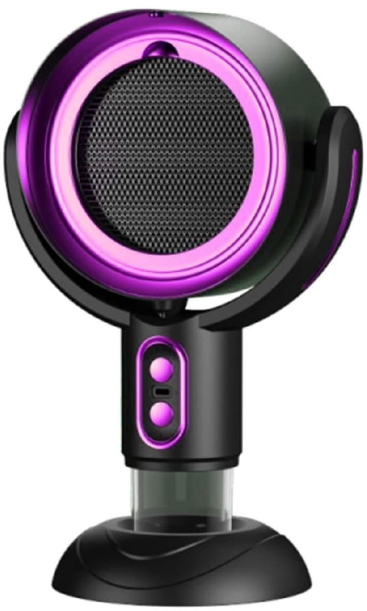 longziming -Draagbare Desktop Afzuigkap - USB Gevoede Ventilator - 2 Snelheidsstanden Voor Aanpasbare Luchtreiniging - 1 Set - Thuis En Onderweg - Paars — afbeelding 1