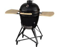 KitchenBrothers Kamado BBQ - 21 Inch Houtskool Barbecue - 45⌀ cm - PFAS-vrij - Complete Set - Egg BBQ met Accessoires inclusief Hoes - Zwart