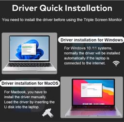 Portable Monitor OneCable - Laptop Scherm Extender - Draagbare Monitor - Inclusief Beschermhoes en Kabels - Full HD - 16 Inch - Grijs — thumbnail 4