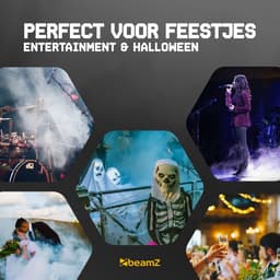 Rookmachine met LED’s - BeamZ S553L - Set met 250ml vloeistof - Voor Halloween - 3 RGB LED’s - 550W — thumbnail 2